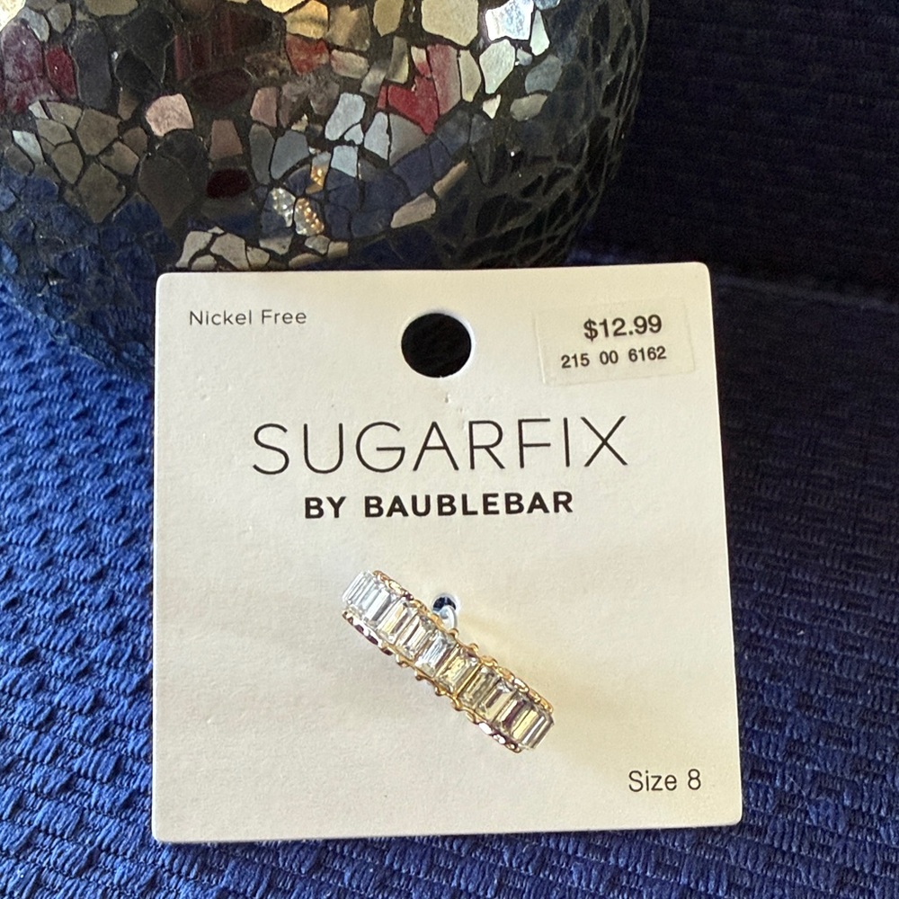 SugarFix by Baublebar gold tone ring with stones - New and stunning!